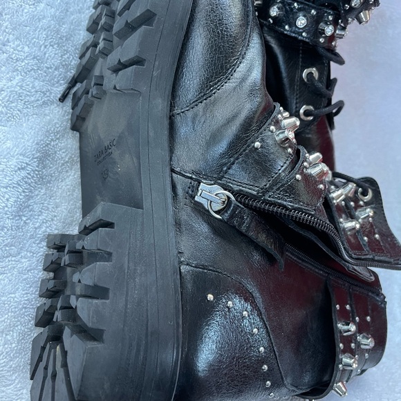 Zara Black Combat Boots - Picture 5 of 8